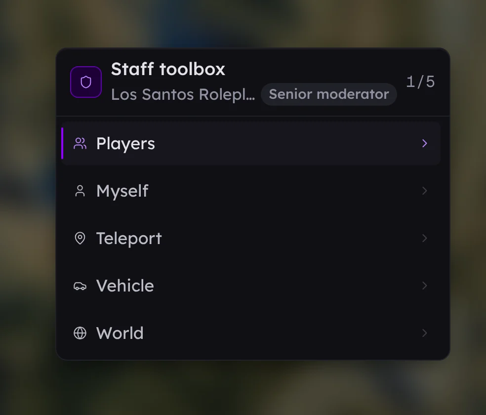 The staff toolbox in game